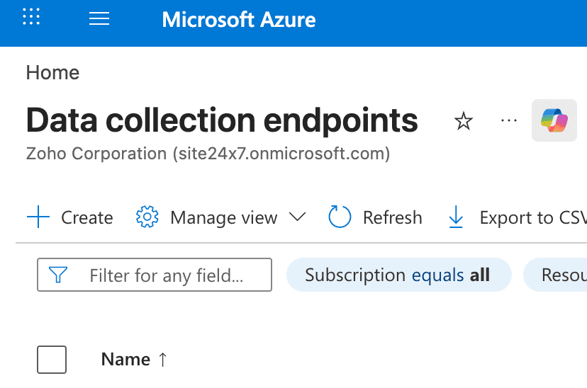 Create a Data Collection Endpoint